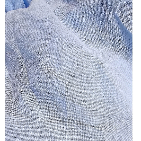 Faeriesty Ski Blue Off Shoulder Long Sleeves Tiered Waist Tie Maxi Dress 4XL - Picture 9 of 9